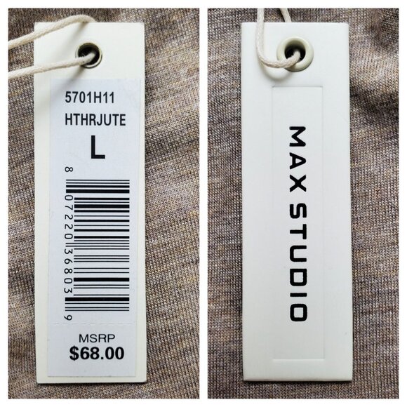 Max Studio NWT Heather Jersey Knit Taupe Mini Skirt - Picture 9 of 11